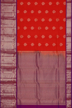 Image of Kanchipattu Red Brocade Saree