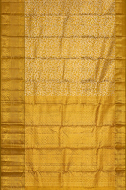 Image of Kanchipattu Golden Green Tissue Brocade Saree