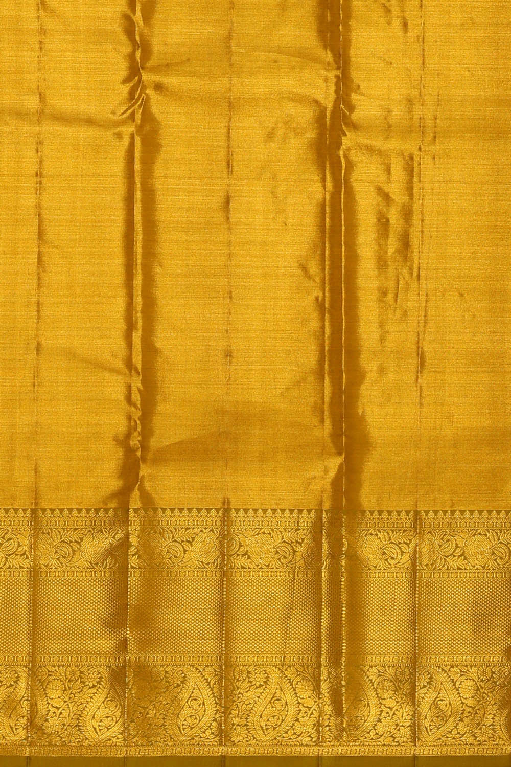 Kanchipattu Golden Green Tissue Brocade Saree