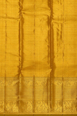 Image of Kanchipattu Golden Green Tissue Brocade Saree
