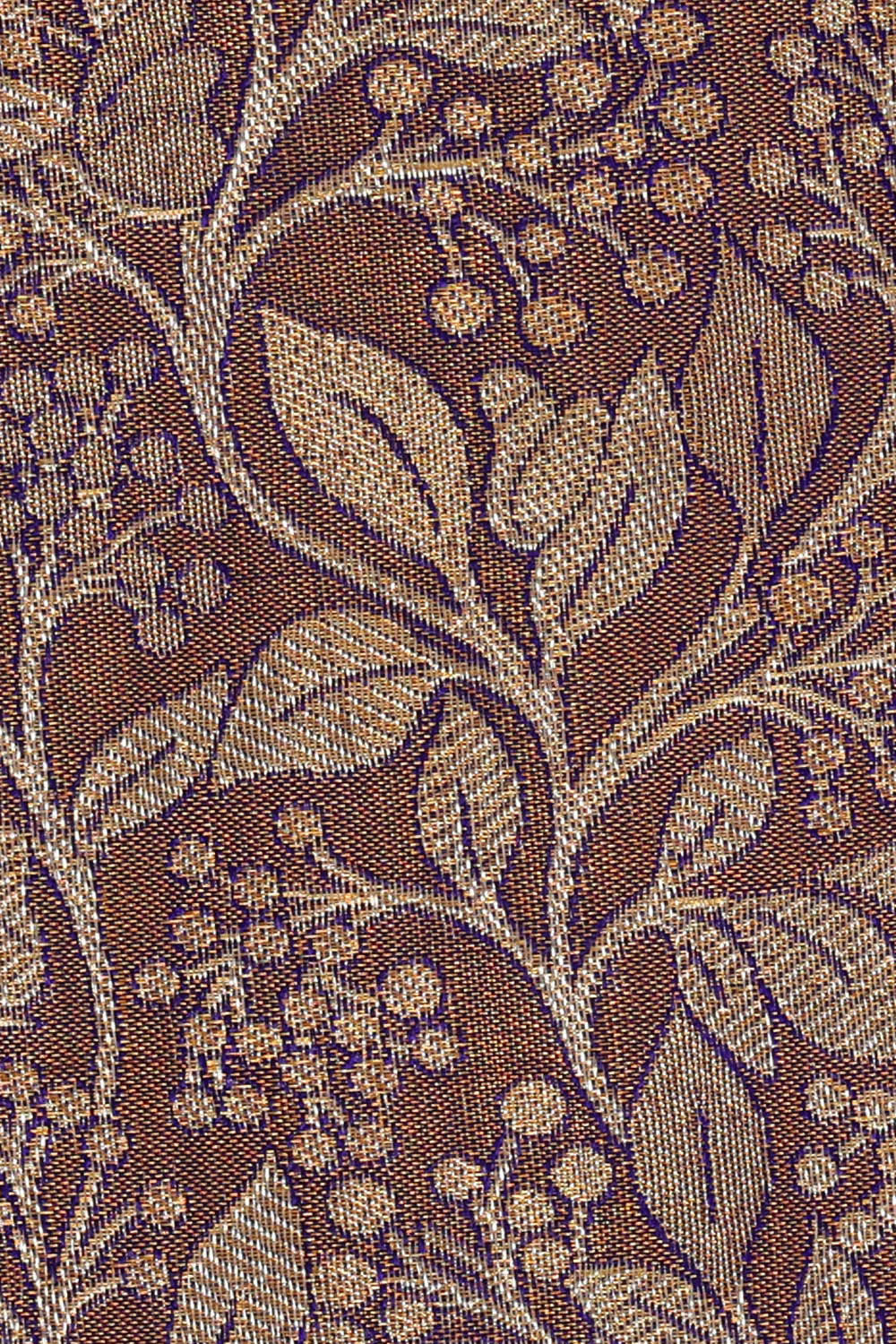 Image of Kanchipattu Golden Blue Tissue Brocade Saree