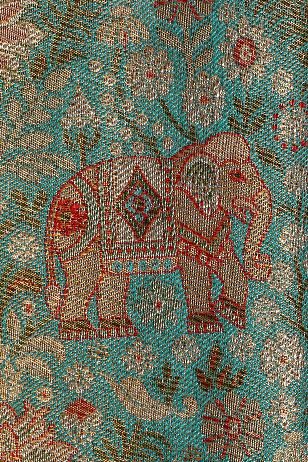 Image of Kanchipattu Blue Tissue Brocade Saree