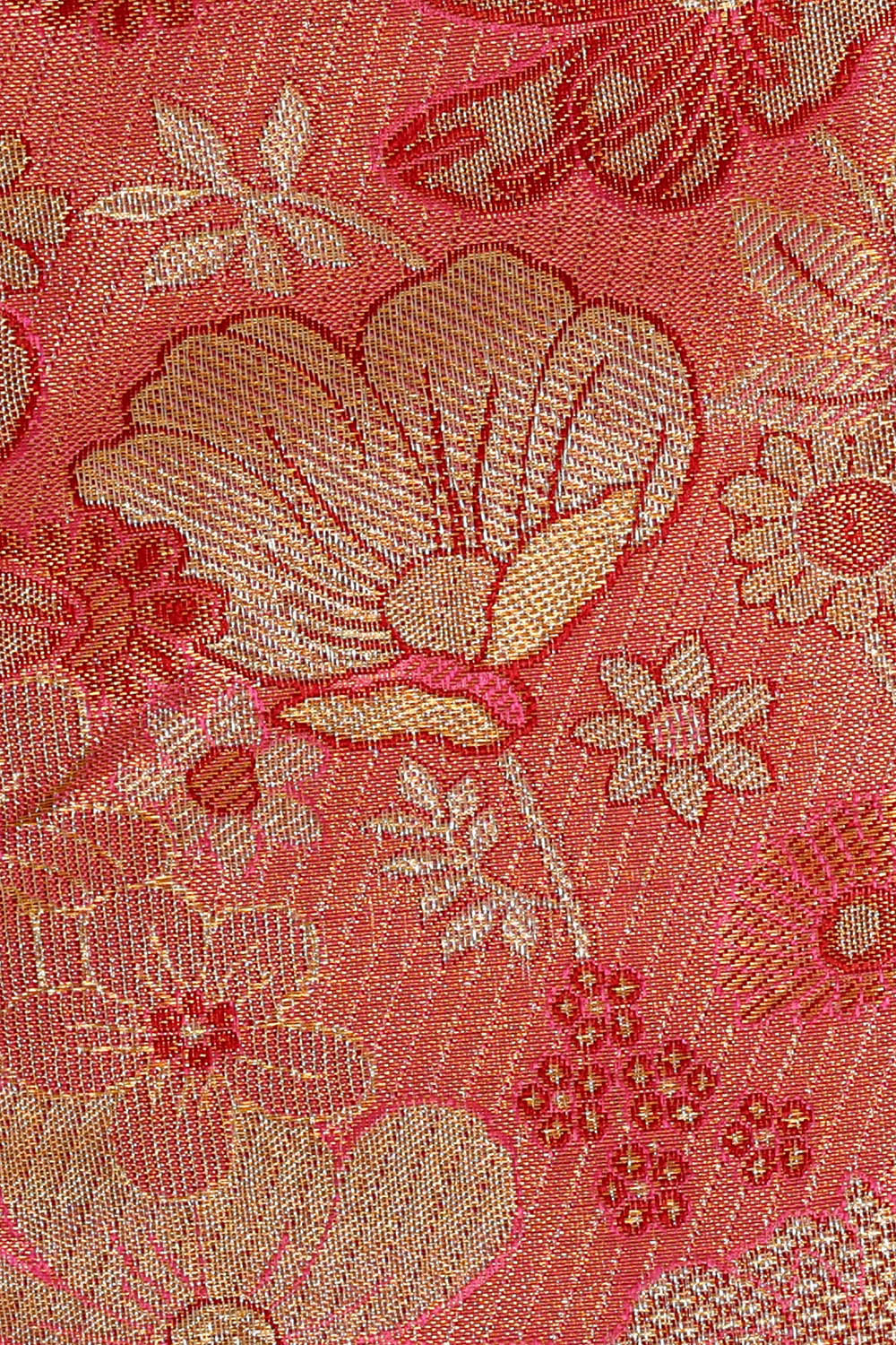 Image of Kanchipattu Pink Tissue Brocade Saree