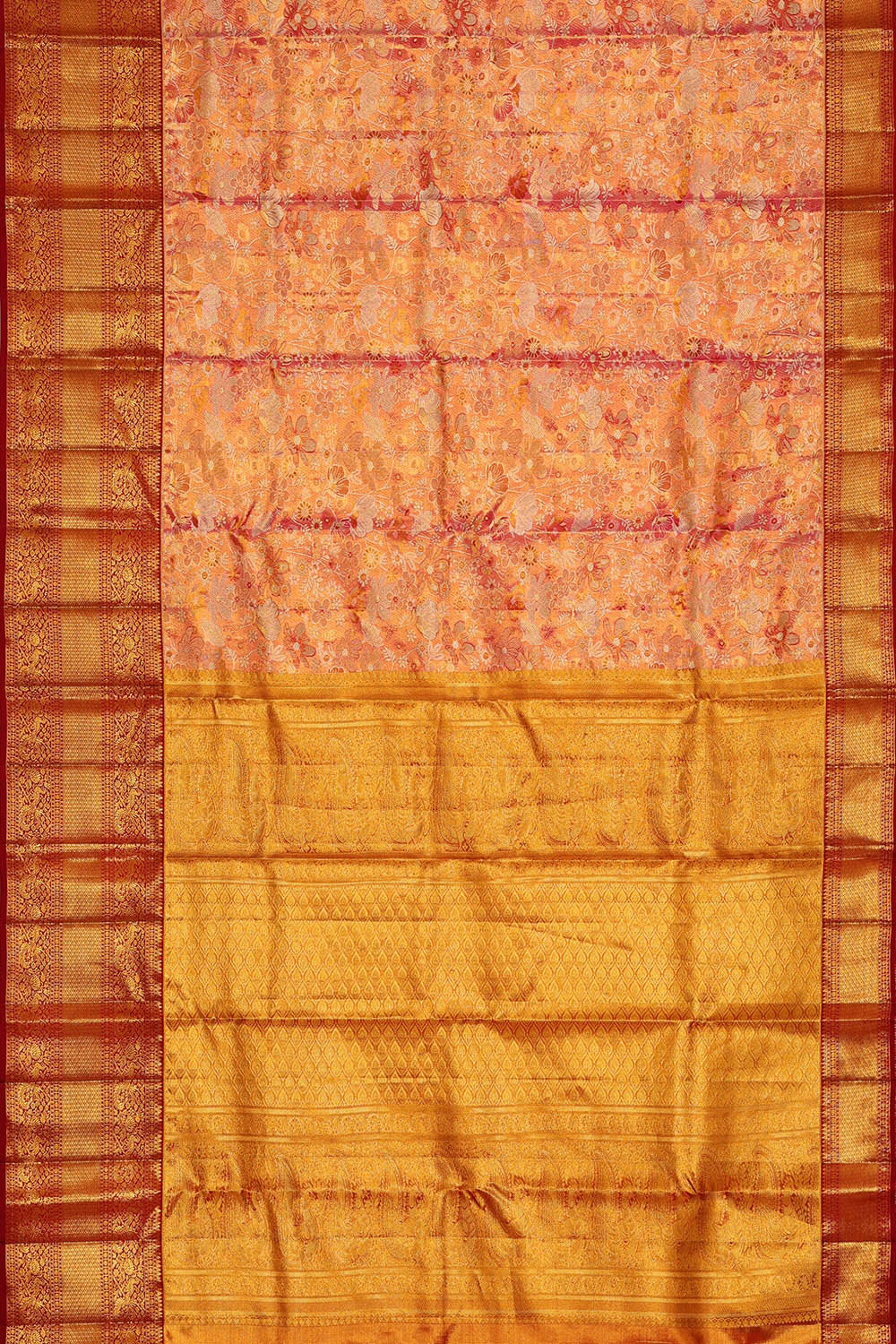 Image of Kanchipattu Pink Tissue Brocade Saree