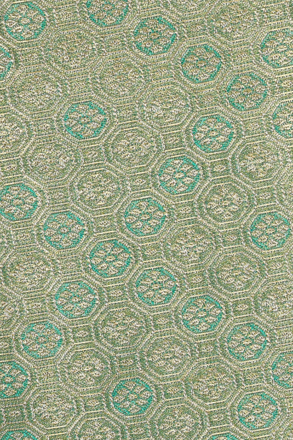 Image of Kanchipattu Golden Blue Tissue Brocade Saree