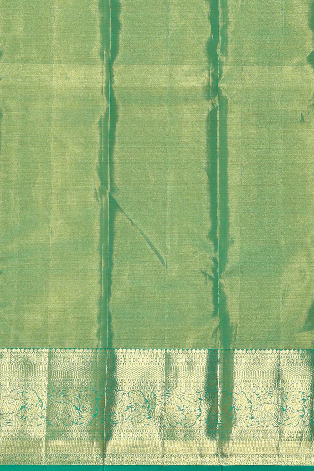 Image of Kanchipattu Golden Blue Tissue Brocade Saree