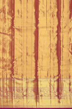 Image of Kanchipattu Golden Magenta Tissue Brocade Saree