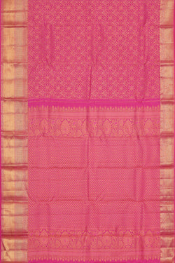 Image of Kanchipattu Pink Brocade Saree