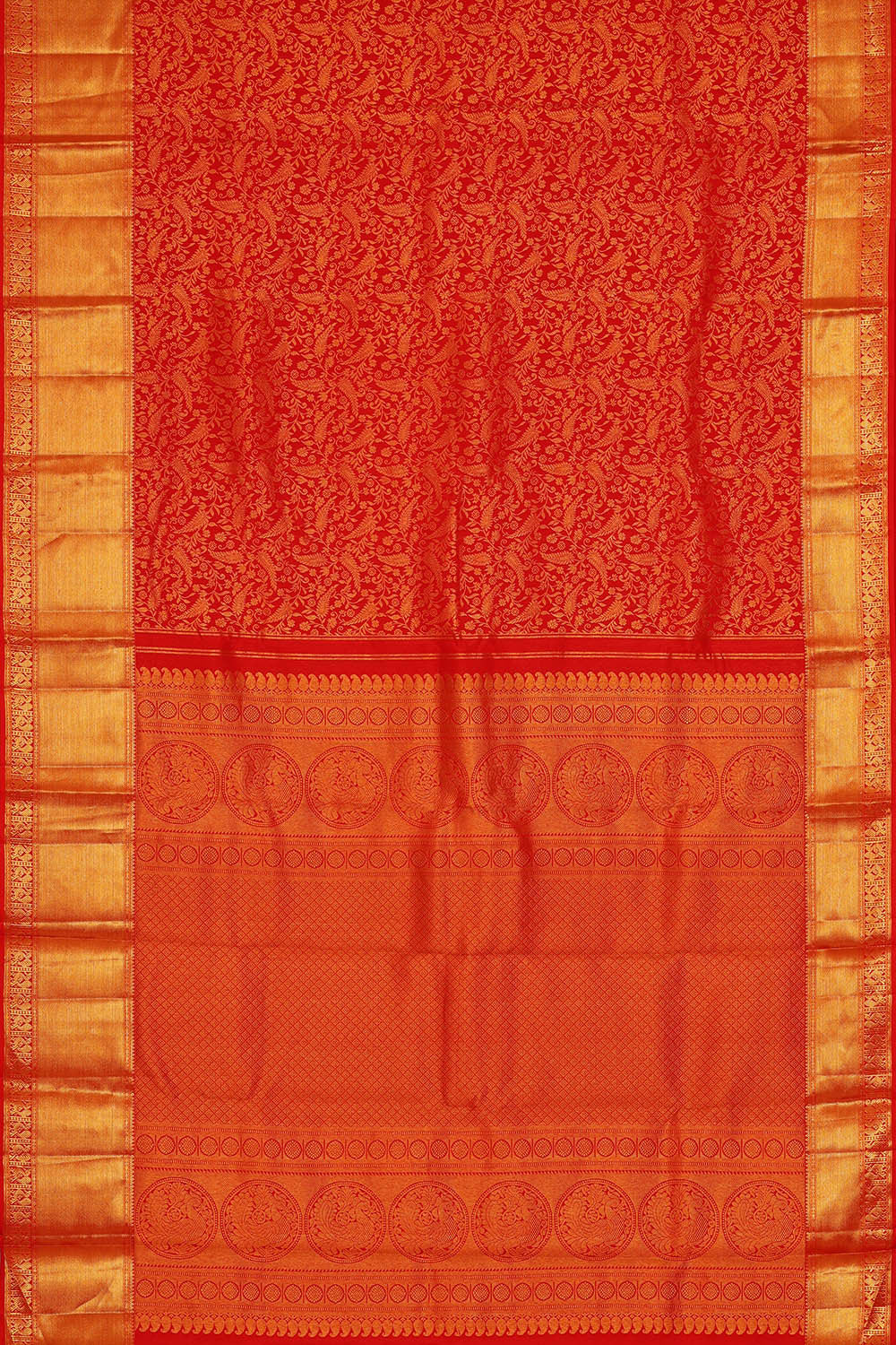 Image of Kanchipattu Red Brocade Saree