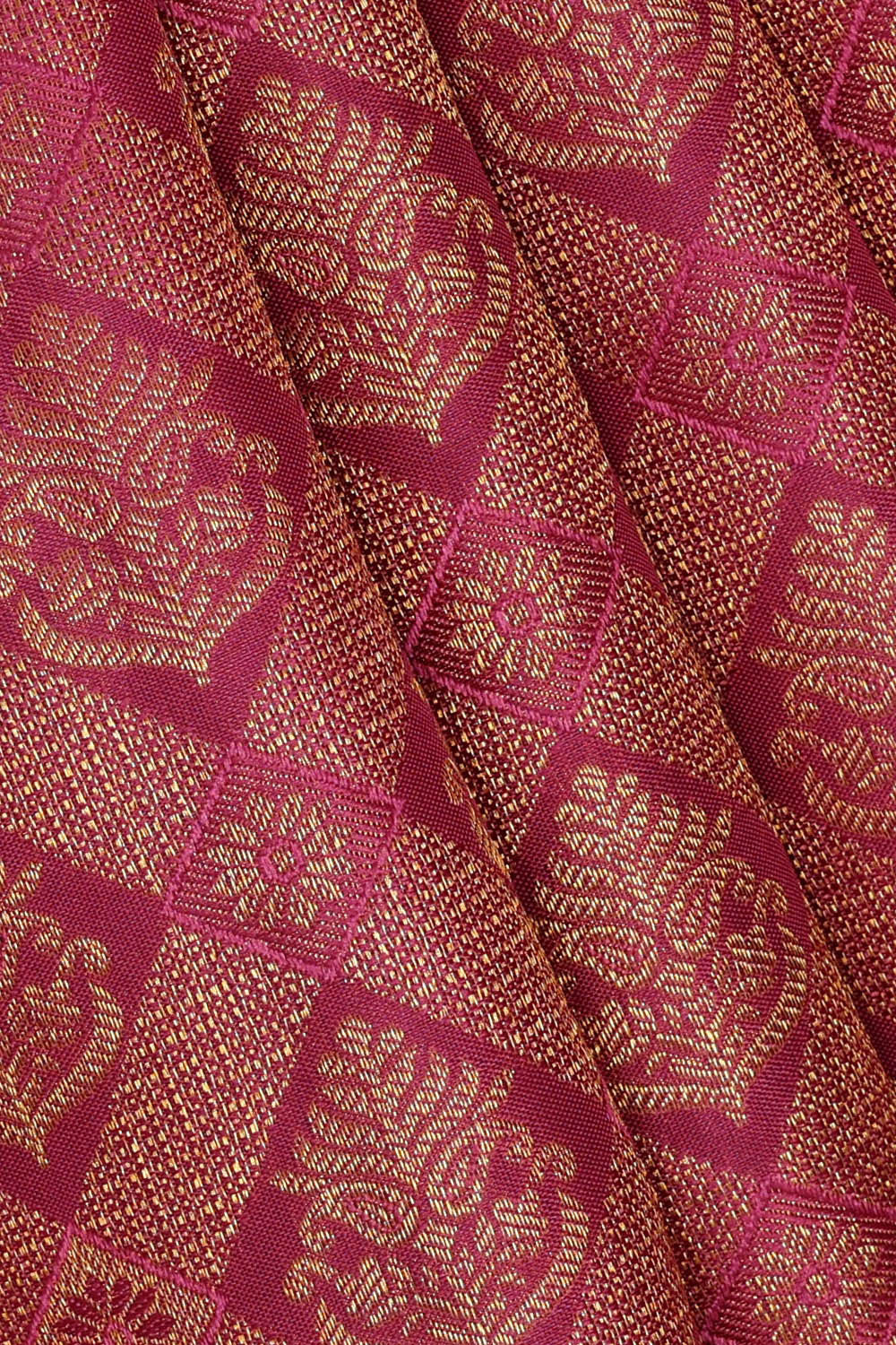Kanchipattu Dark Pink Brocade Saree