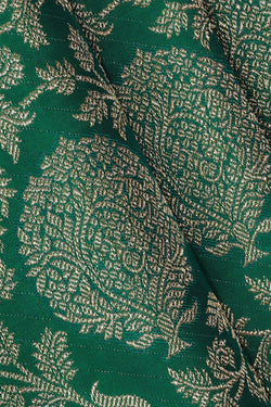Image of Kanchipattu Dark Green Brocade Saree