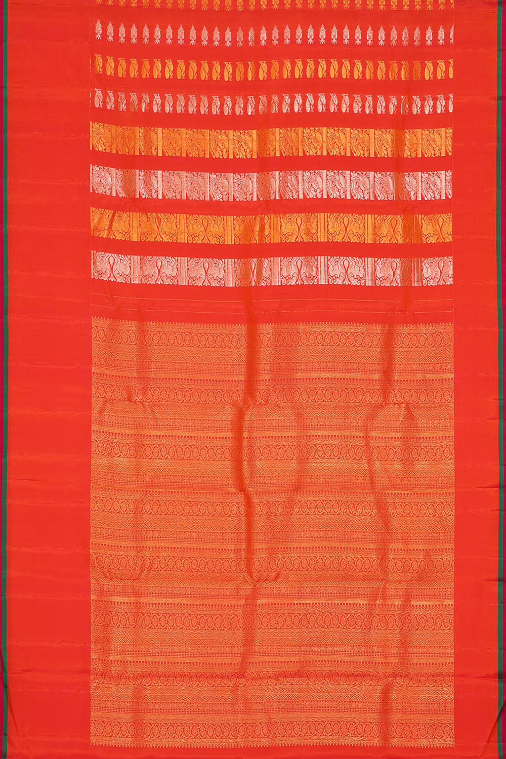 Kanchipattu Orange Brocade Saree