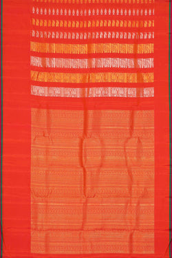 Image of Kanchipattu Orange Brocade Saree