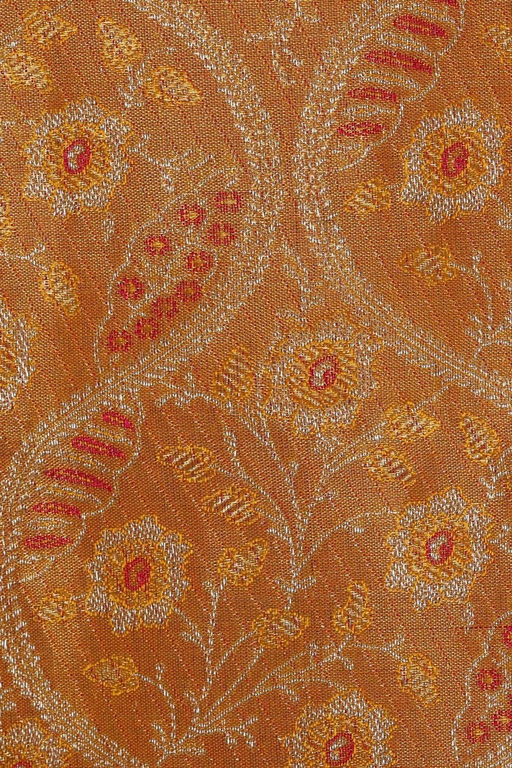 Kanchipattu Mustard Yellow Brocade Saree