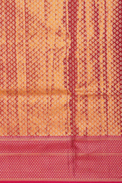 Image of Kanchipattu Mustard Yellow Brocade Saree