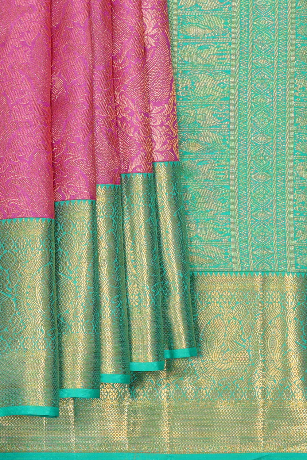 Image of Kanchipattu Lavender Pink Brocade Saree