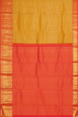 Image of Kanchipattu Yellow Brocade Saree
