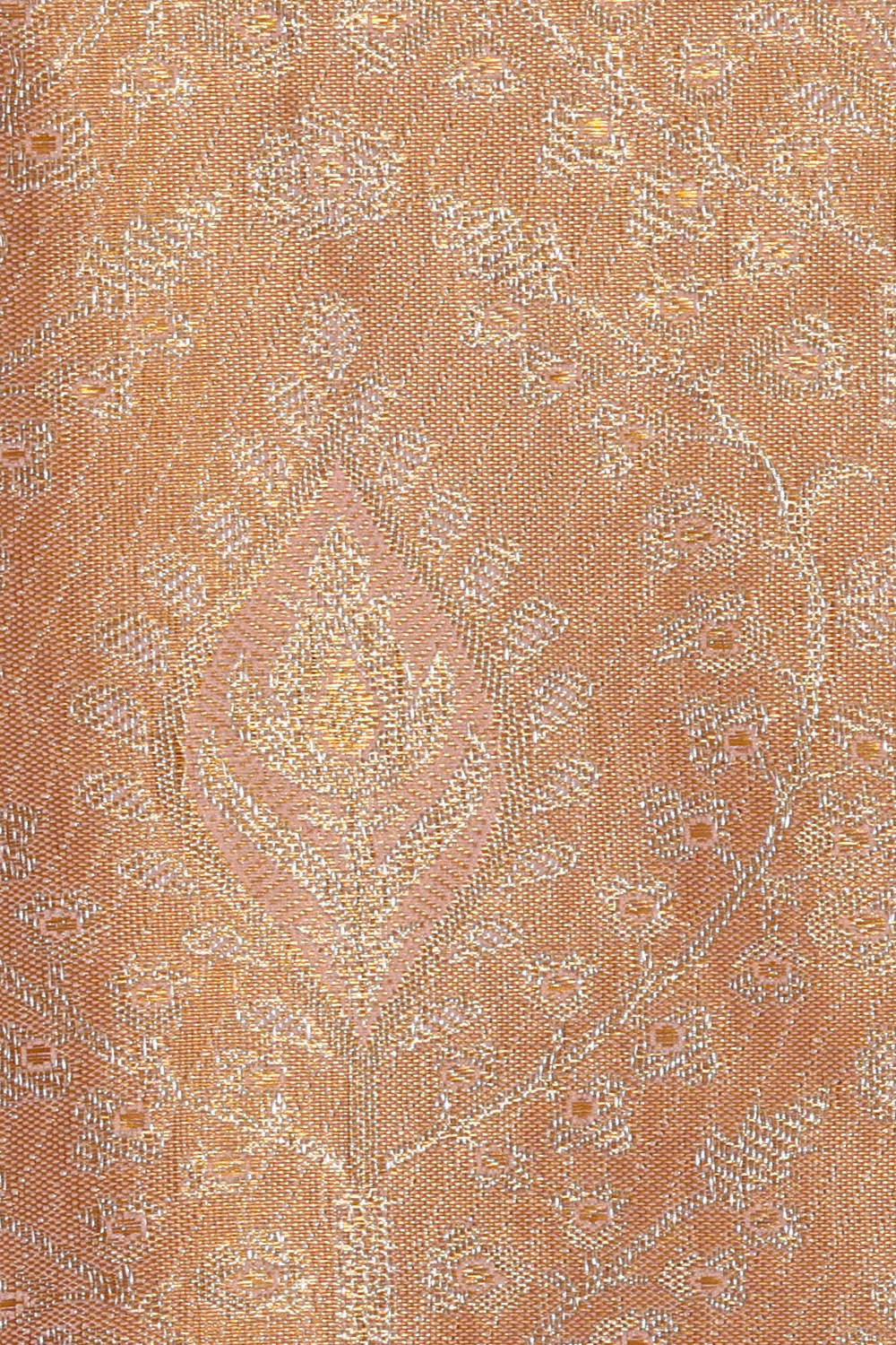 Kanchipattu Golden Cream Tissue Brocade Saree