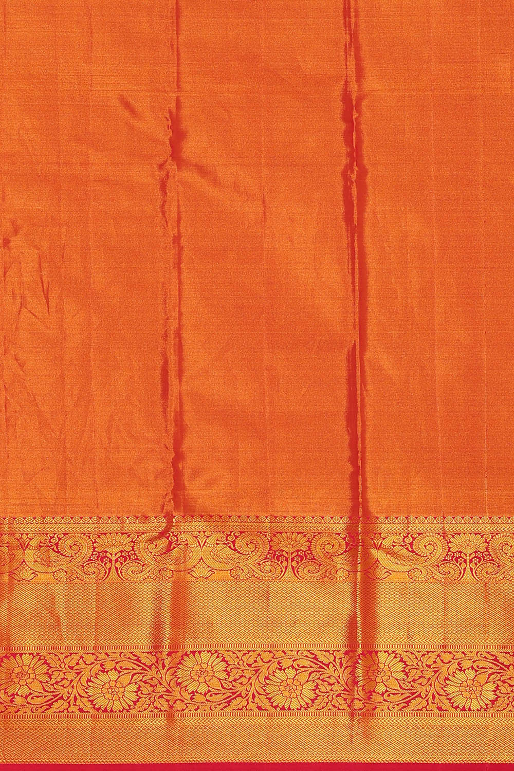 Kanchipattu Golden Cream Tissue Brocade Saree