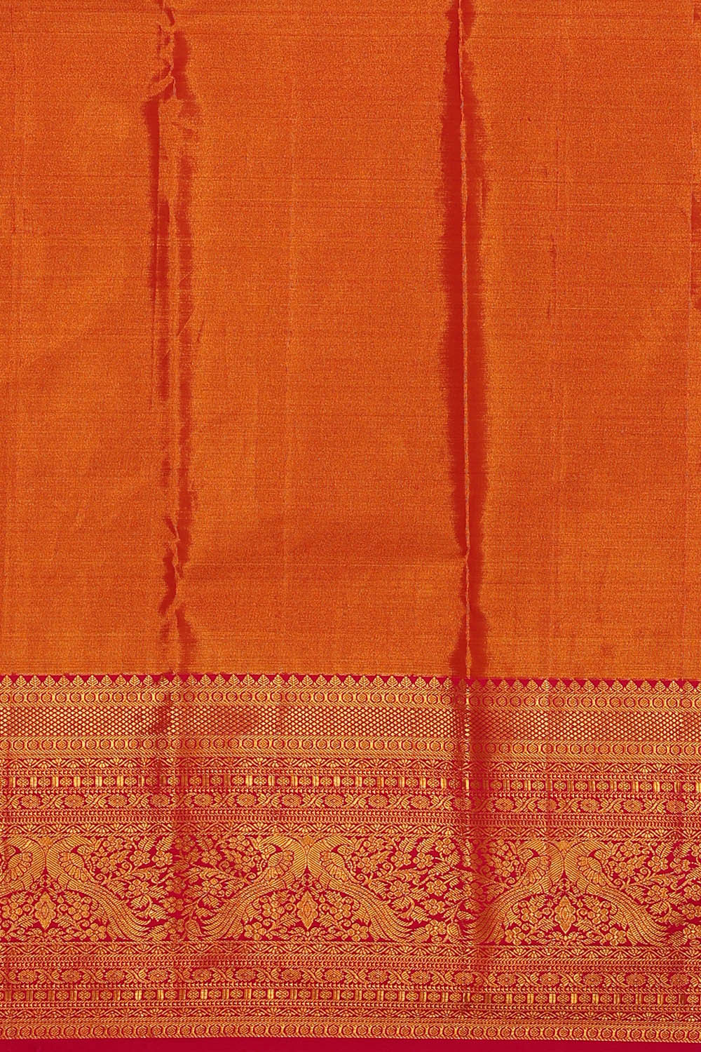 Image of Kanchipattu Golden Magenta Tissue Brocade Saree