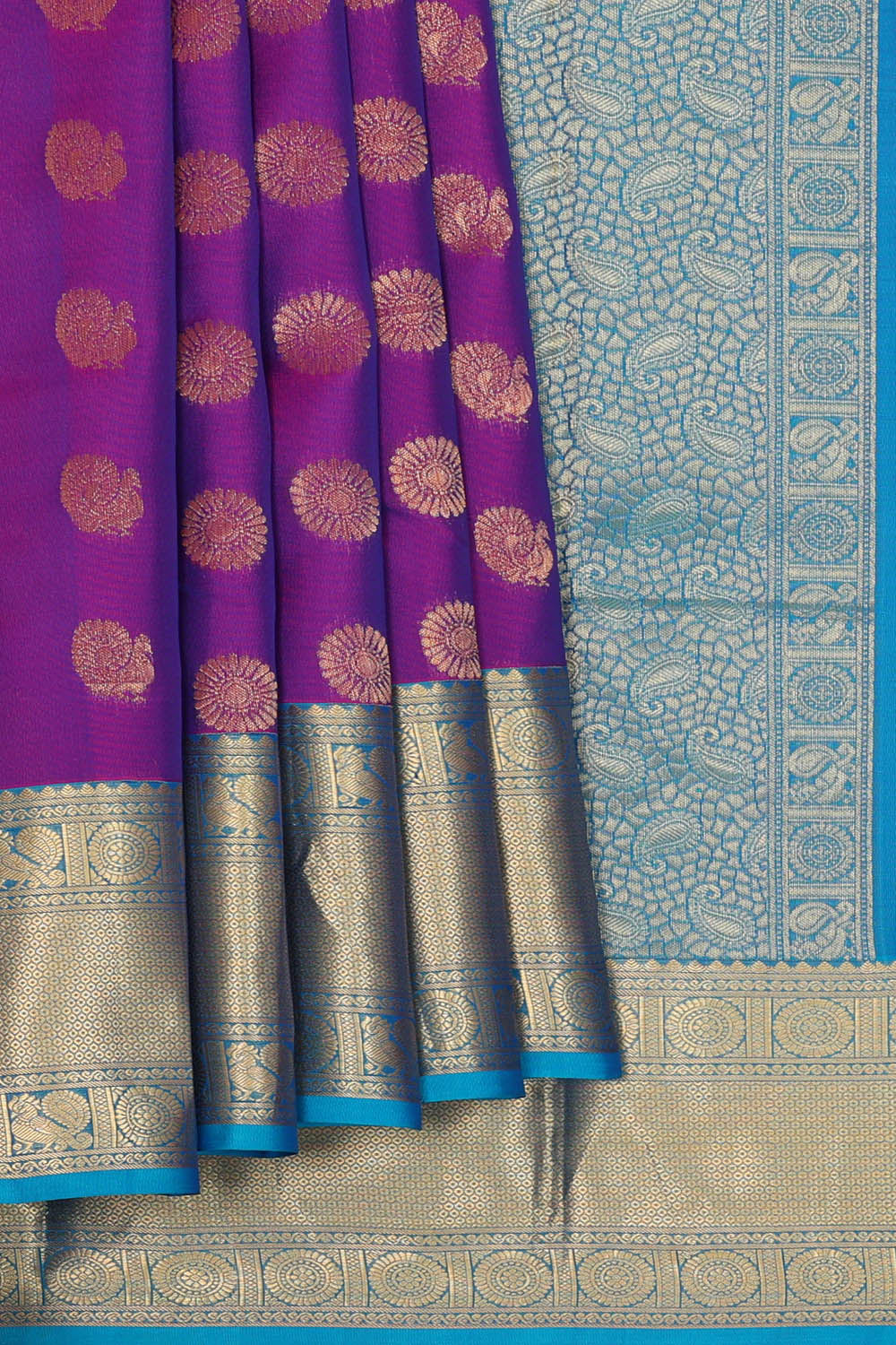 Image of Kanchipattu Silk Purple Saree