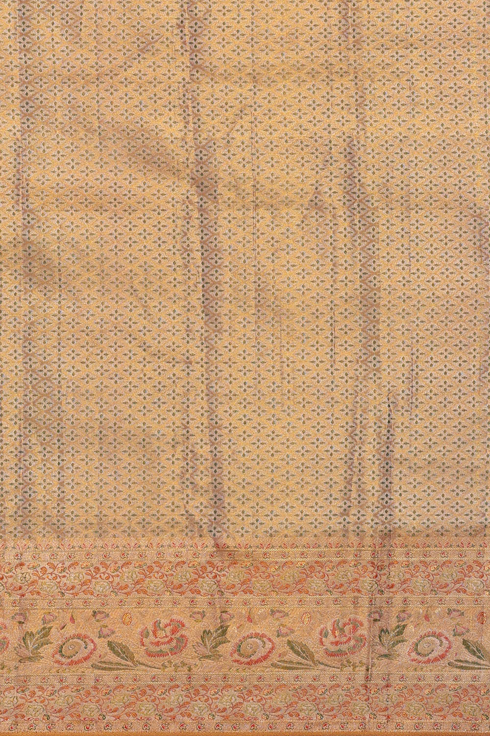 Kanchipattu Dark Orange Brocade Saree