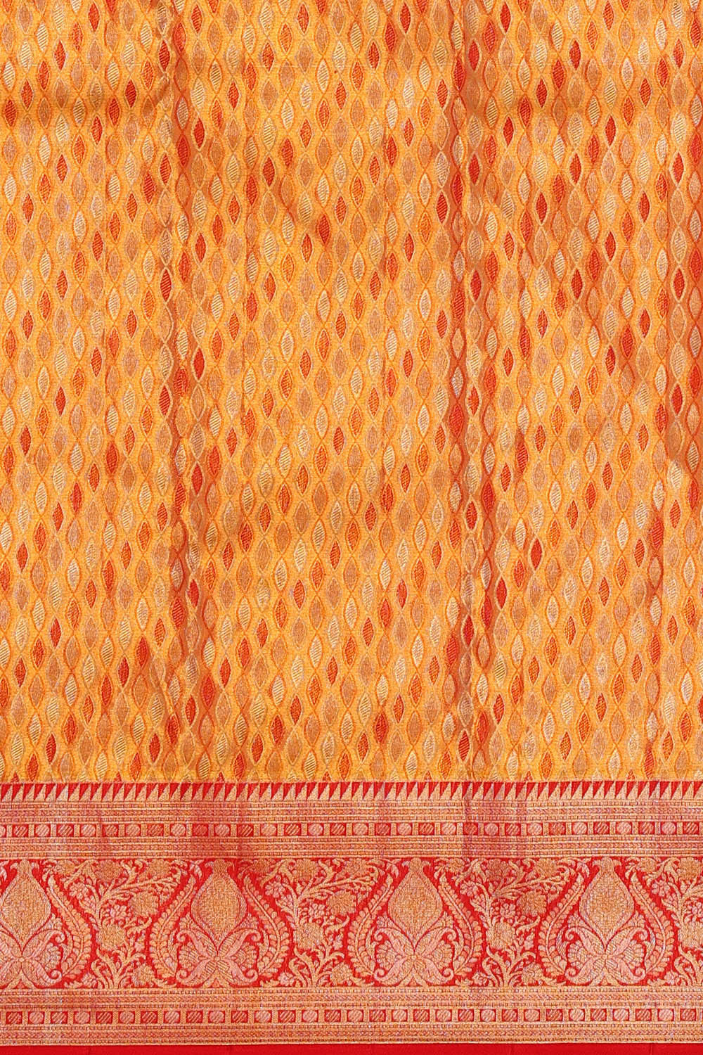 Kanchipattu Peach Tissue Brocade Saree