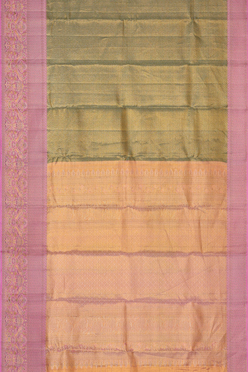 Image of Kanchipattu Green Tissue Brocade Saree