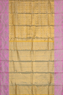 Image of Kanchipattu Golden Green Tissue Brocade Saree