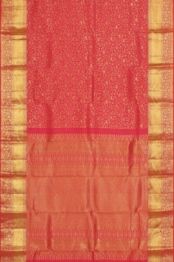Image of Kanchipattu Peach Pink Brocade Saree
