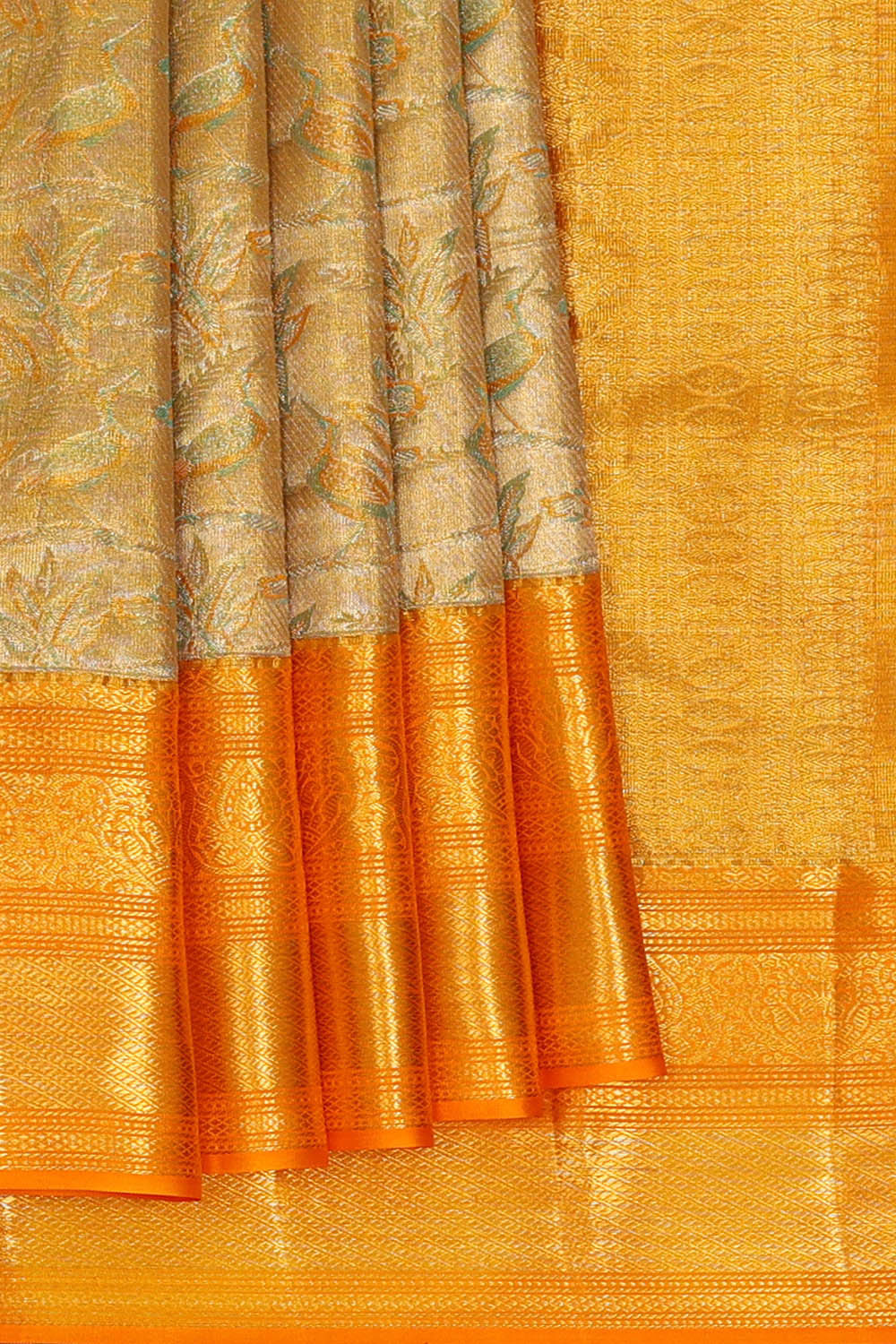 Kanchipattu Gold Tissue Brocade Saree