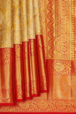 Image of Kanchipattu Gold Tissue Brocade Saree