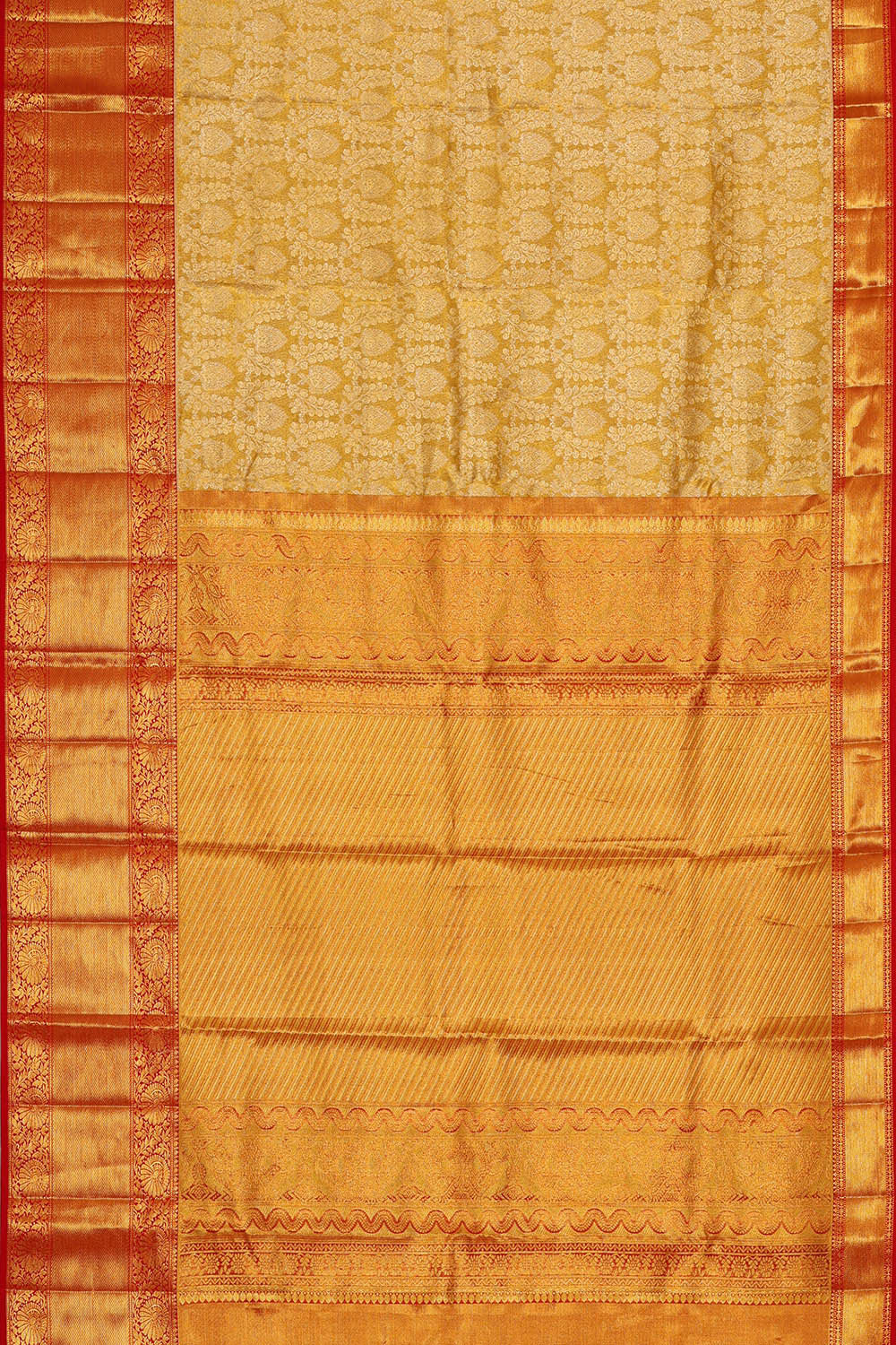 Kanchipattu Gold Tissue Brocade Saree
