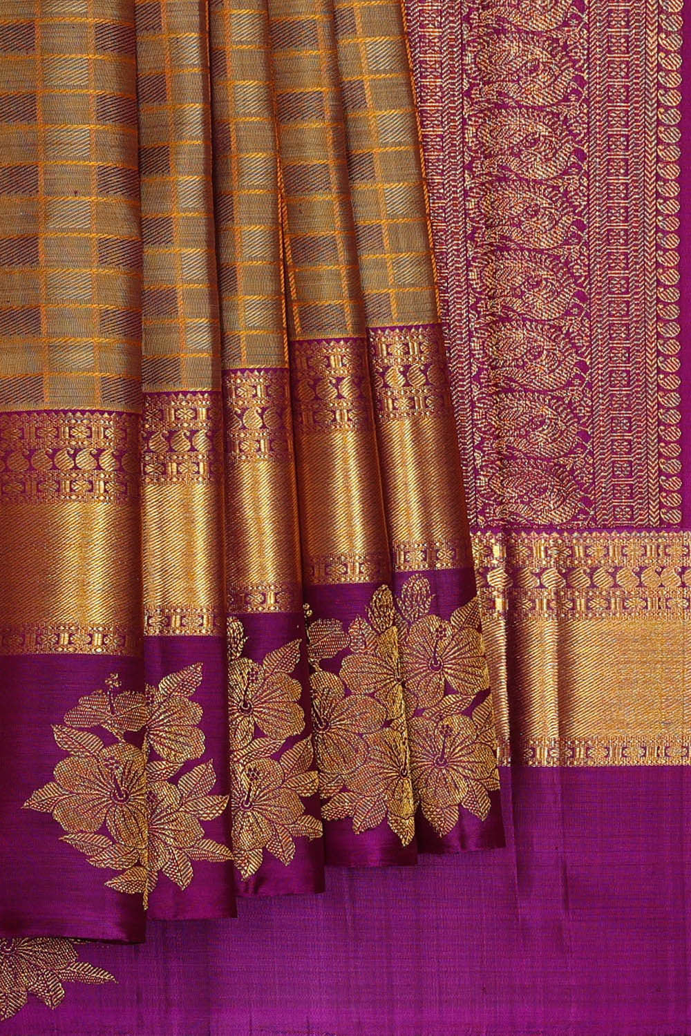 Arani Silk Dark Cream Saree