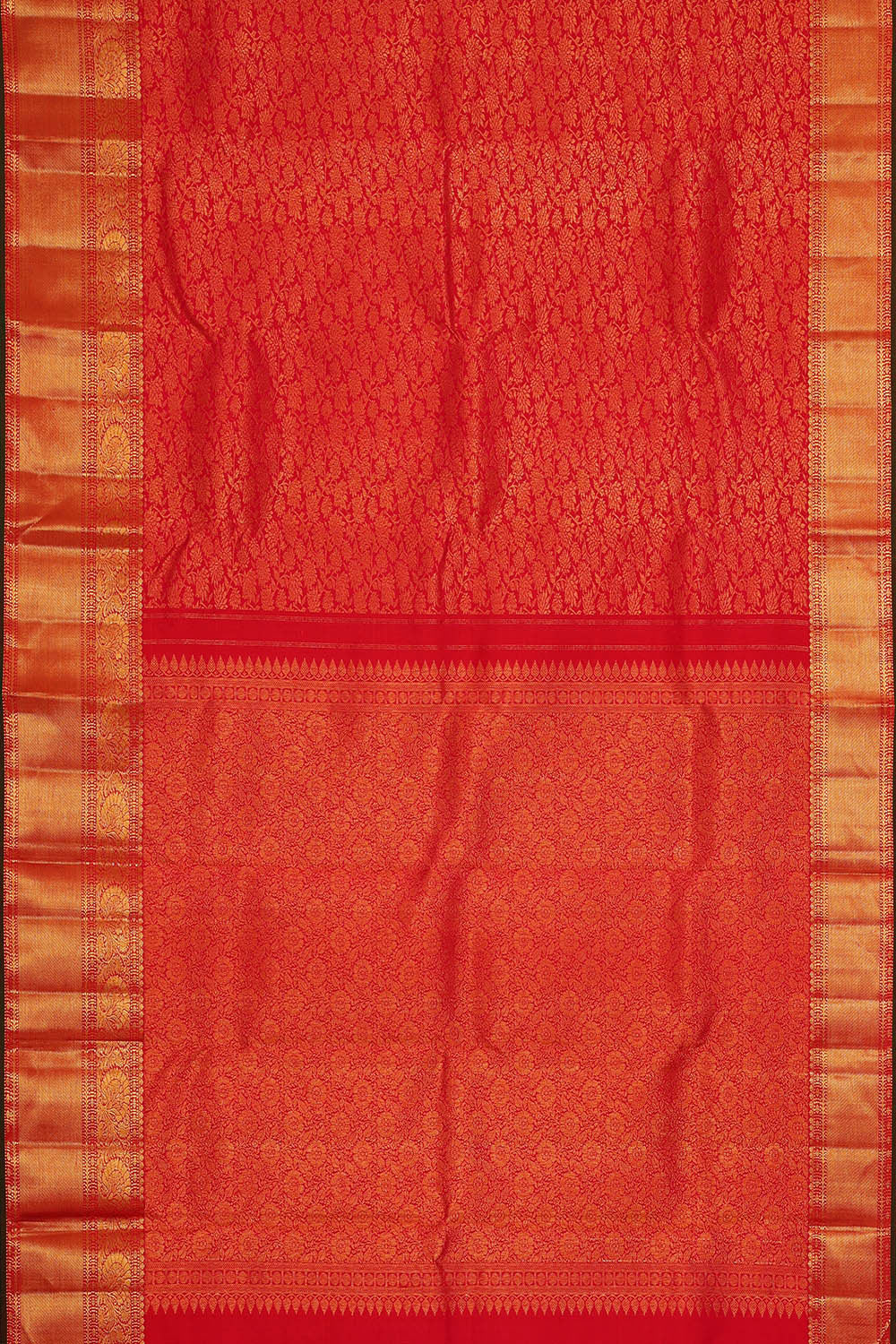 Image of Kanchipattu Red Brocade Saree