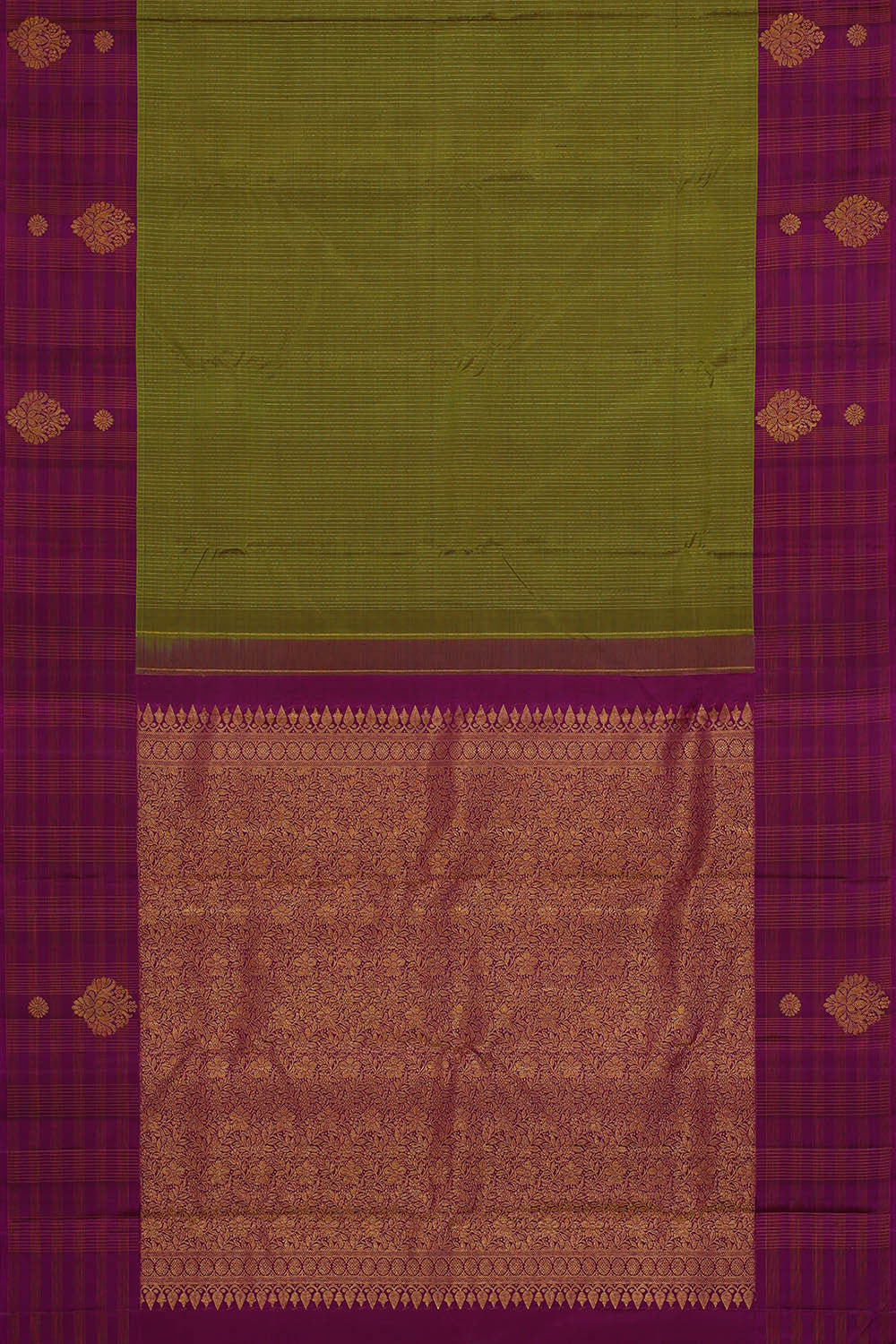 Arani Silk Mehndi Green Saree