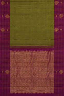 Image of Arani Silk Mehndi Green Saree
