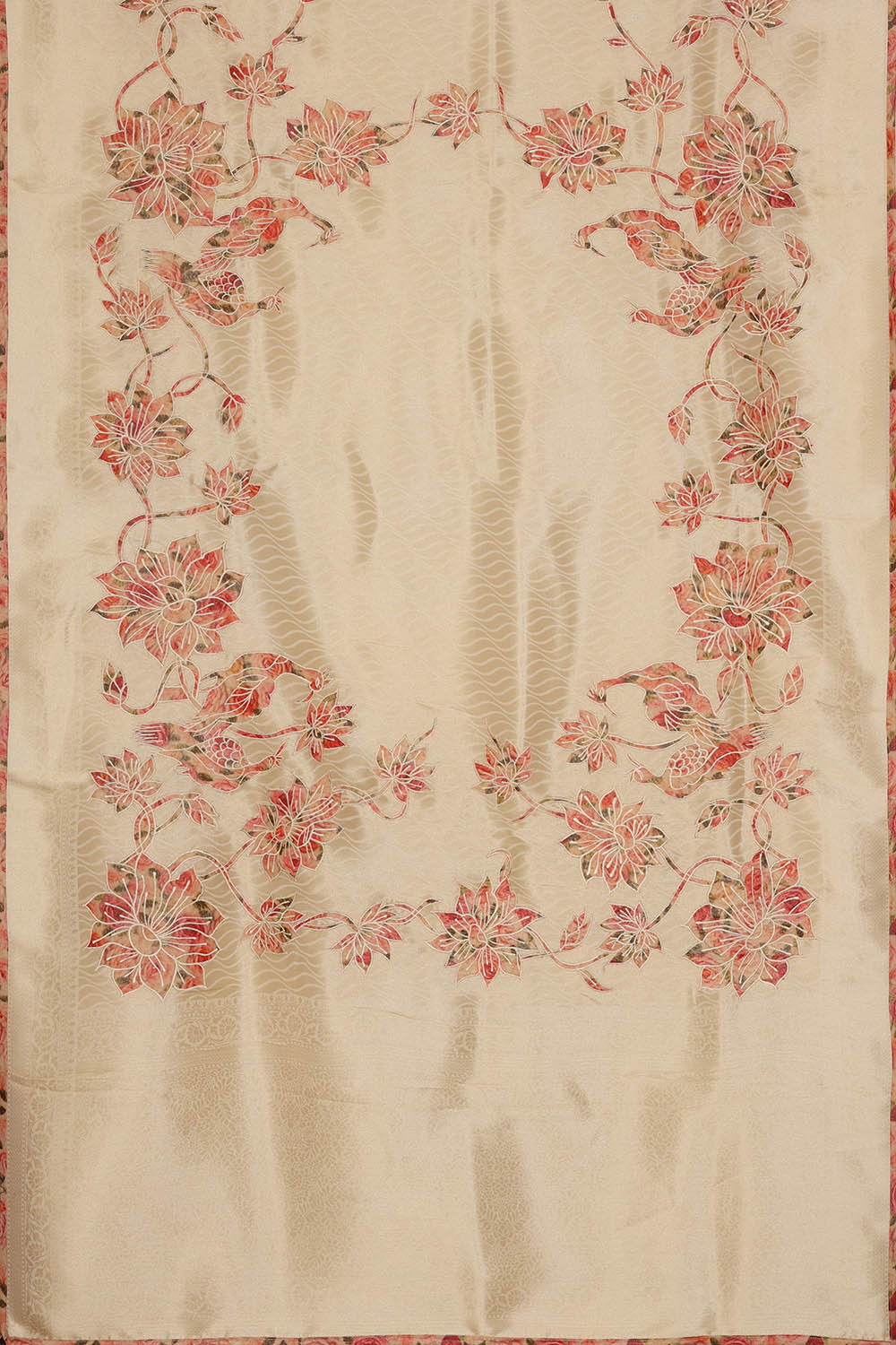 Image of Silver Brocade Silk Saree