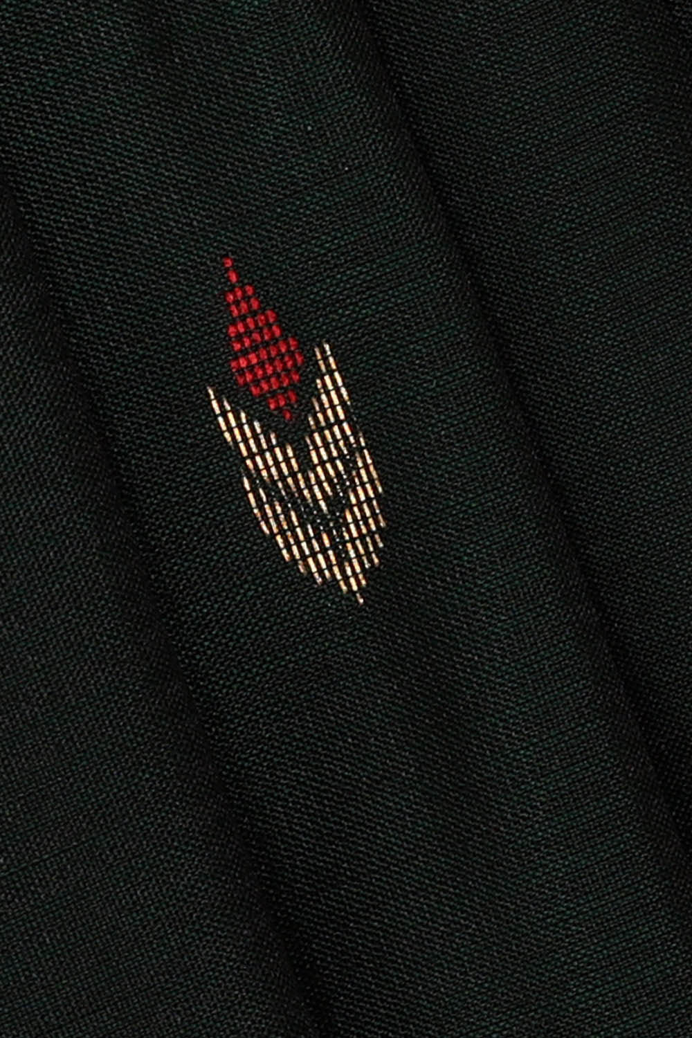 Image of Kanchipattu Bottle Green Brocade Saree