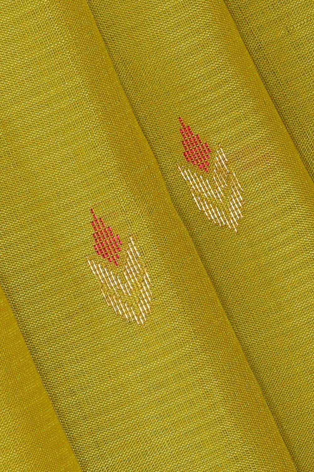 Image of Kanchipattu Yellowish Green Brocade Saree