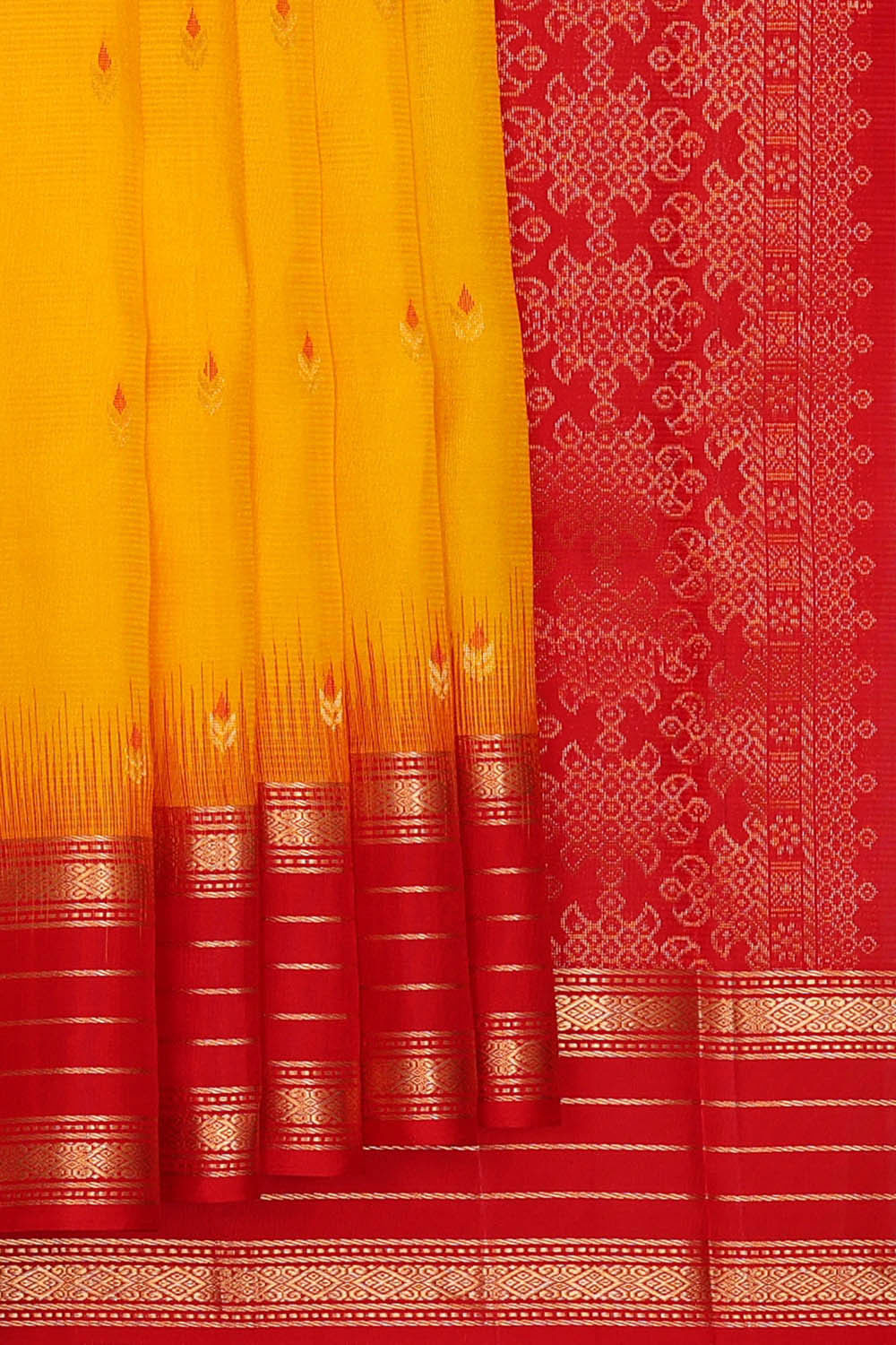 Image of Kanchipattu Yellow Brocade Saree