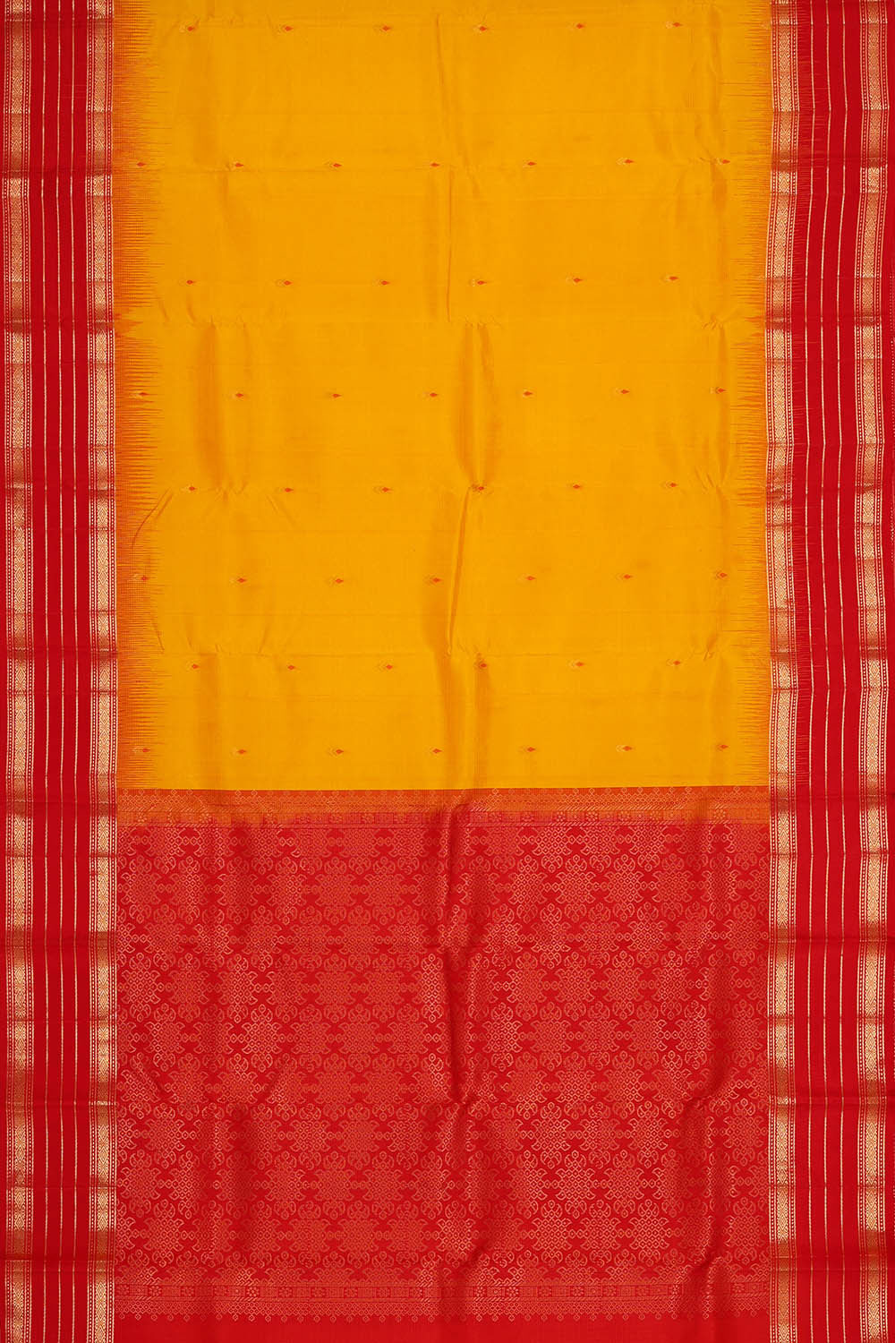 Kanchipattu Yellow Brocade Saree