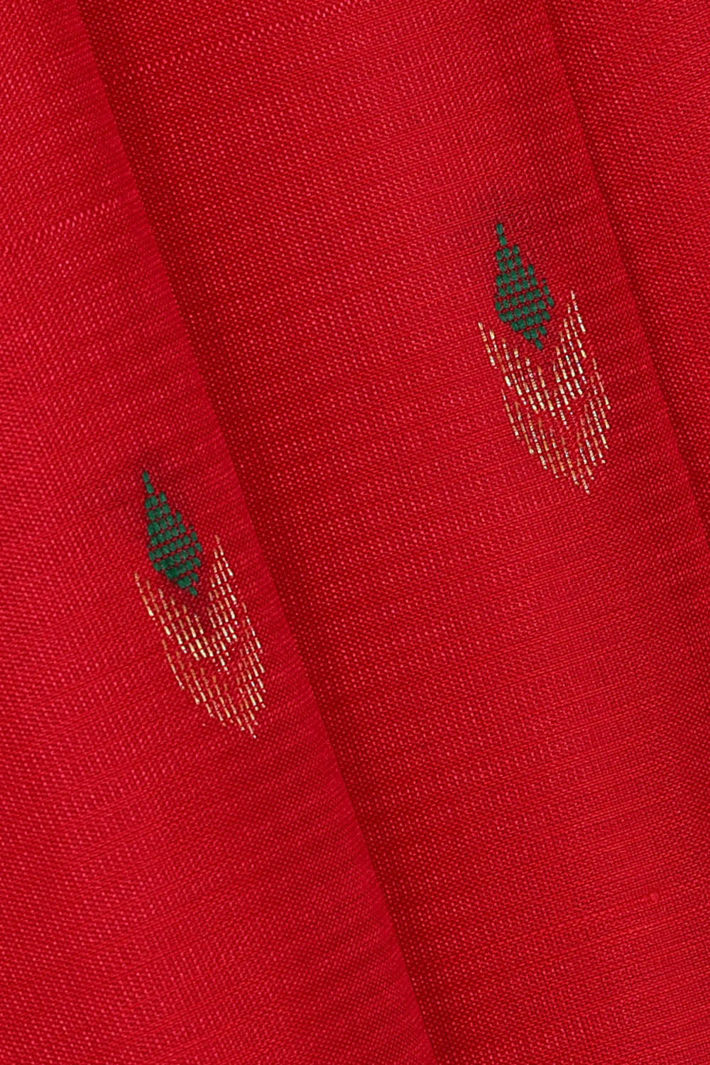 Image of Kanchipattu Red Brocade Saree