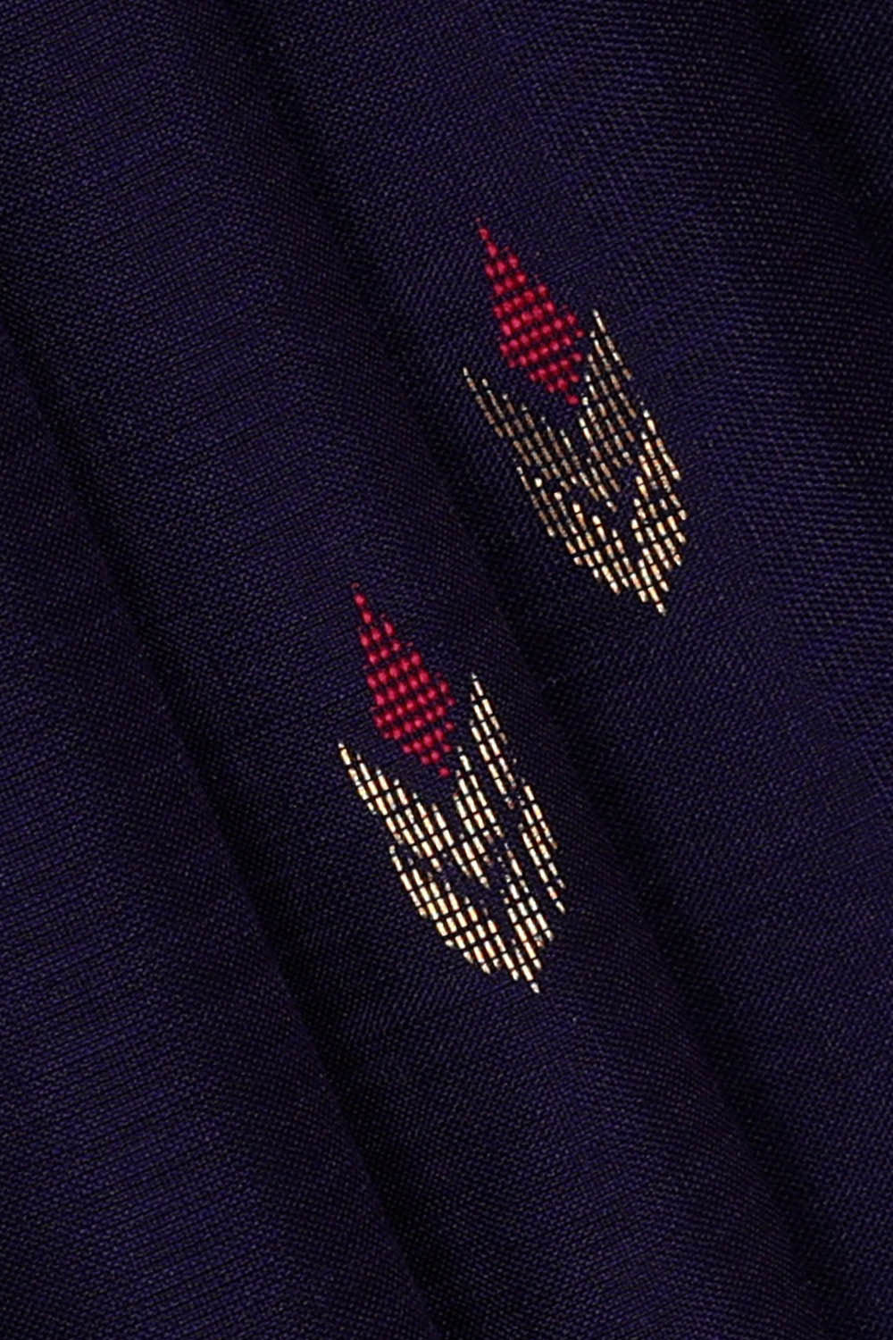 Image of Kanchipattu Navy Blue Brocade Saree