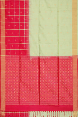Image of Light Mint Green Silk Saree