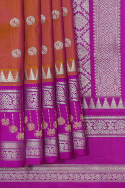 Image of Venkatagiri Silk Golden Brown Saree