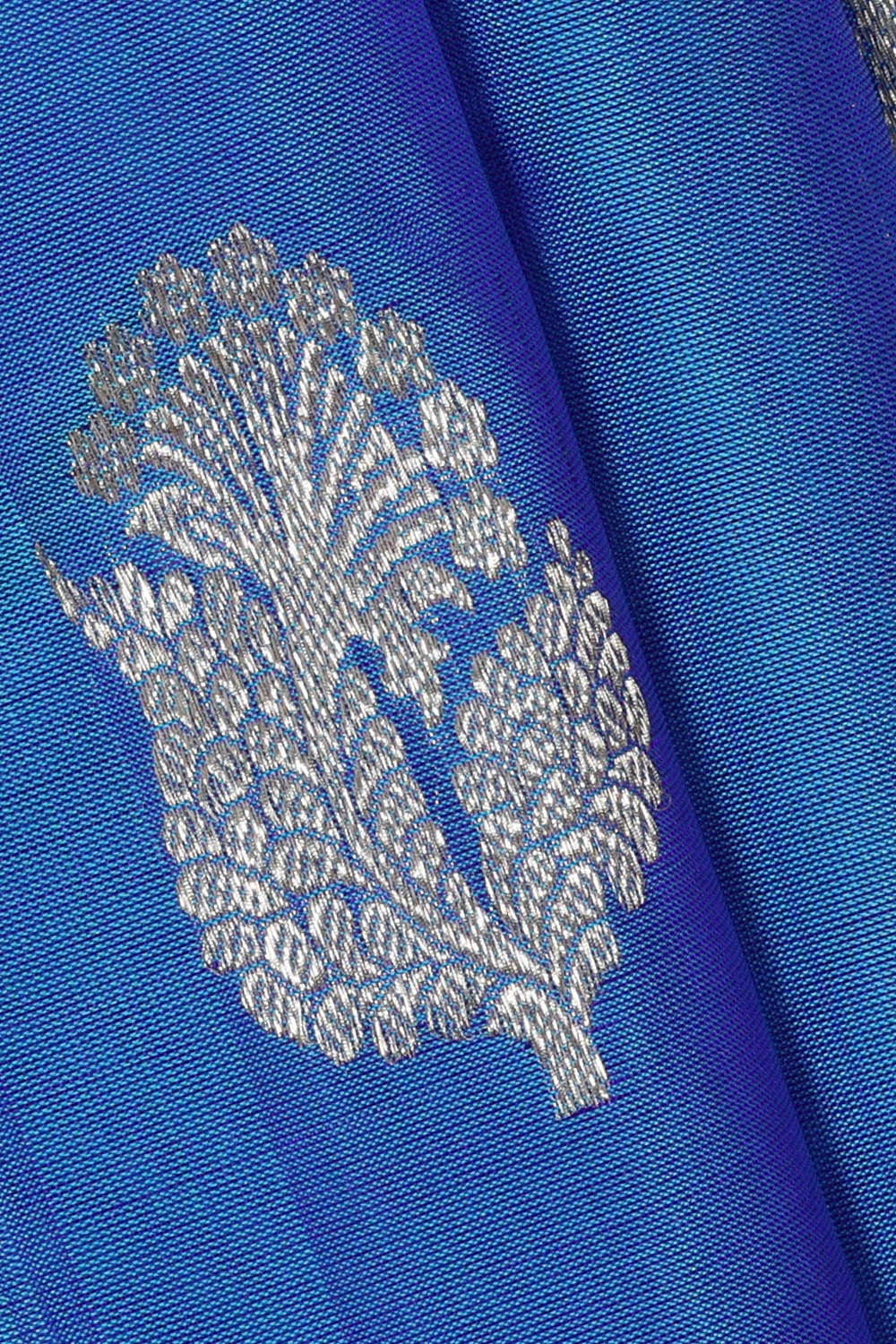 Image of Venkatagiri Silk Ocean Blue Saree