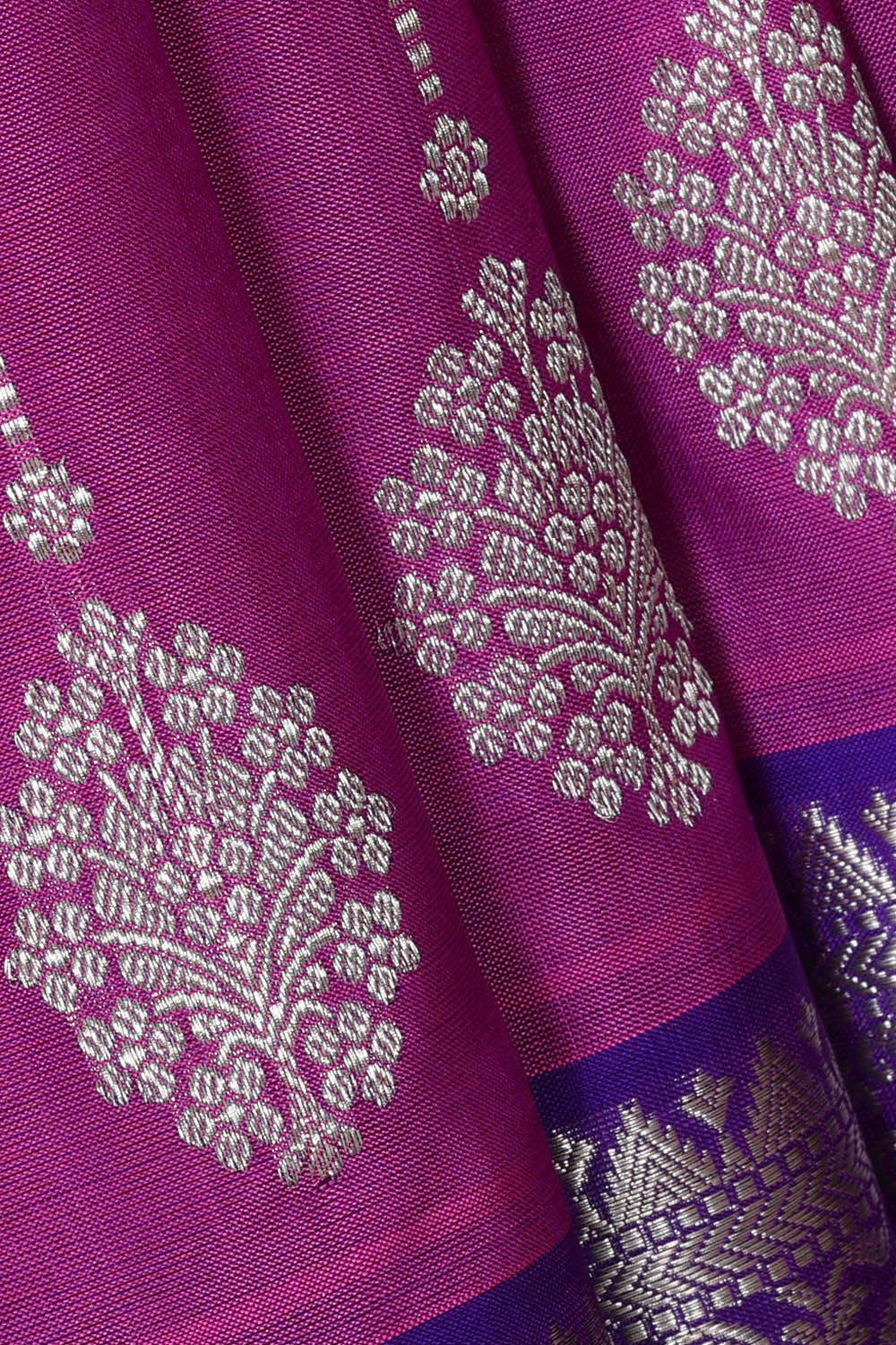 Image of Venkatagiri Silk Magenta Saree