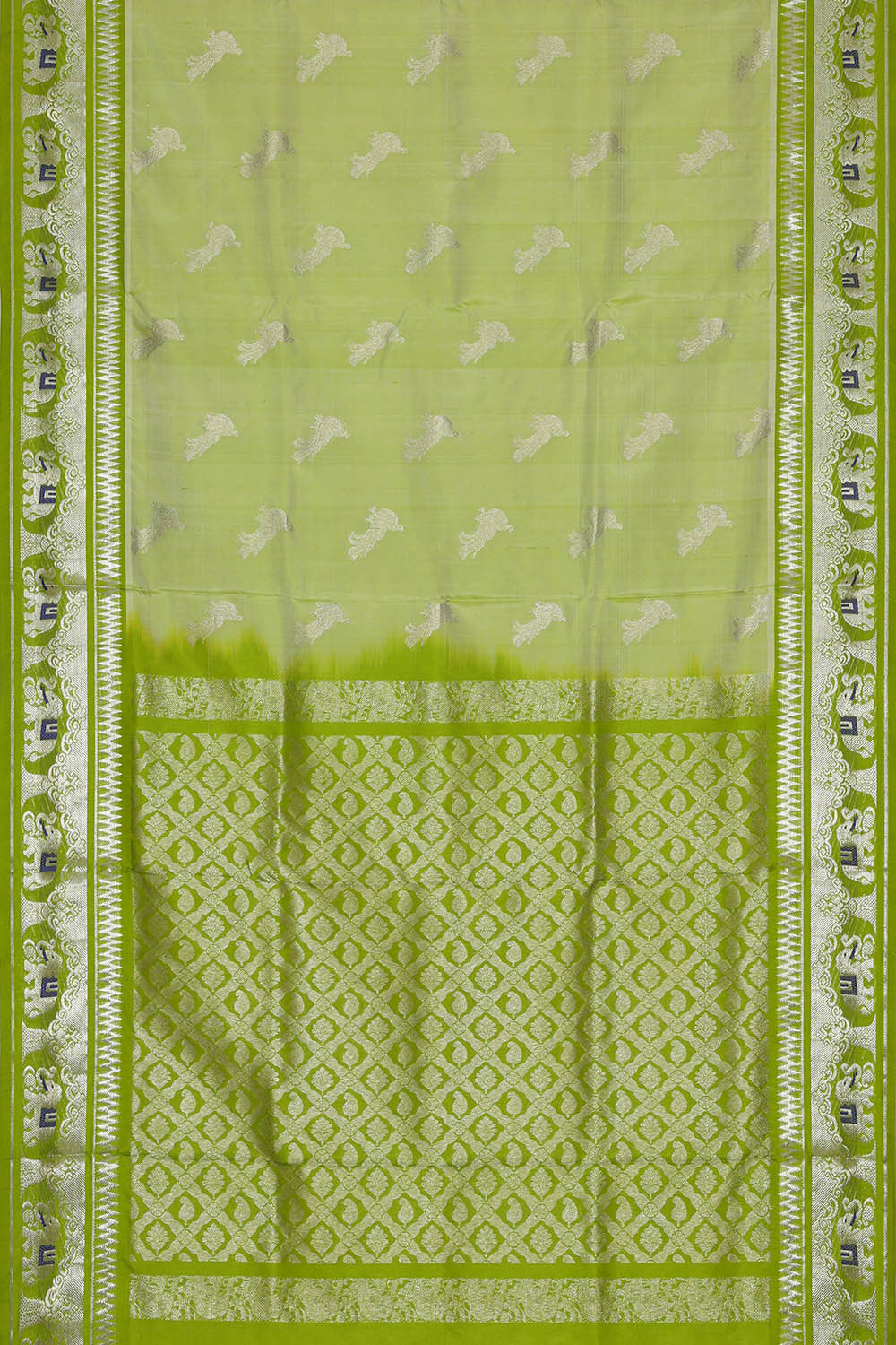 Image of Venkatagiri Silk Light Pista Green Saree