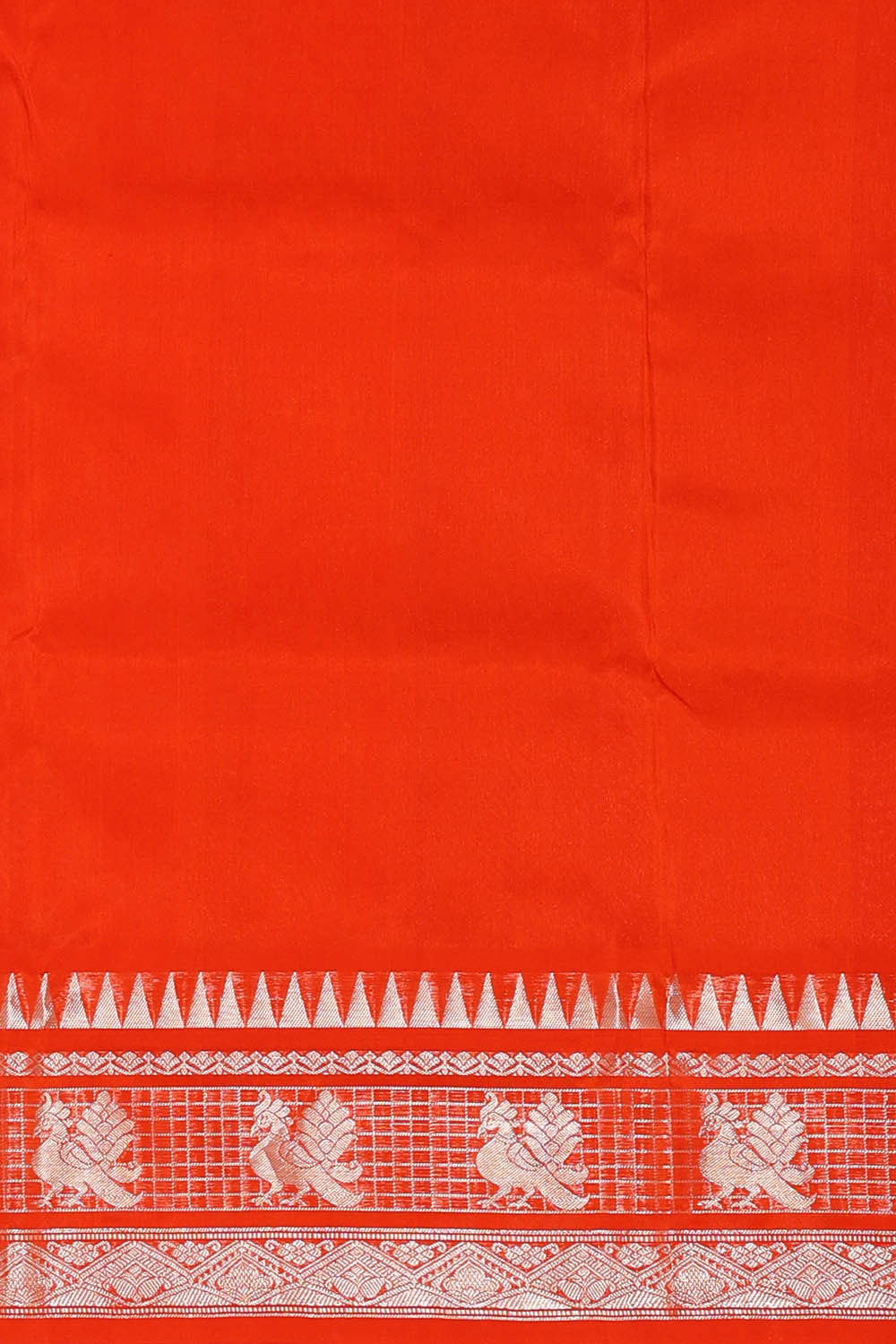 Venkatagiri Silk Orange Saree